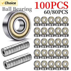 탄소강 단일 열 ABEC-7 깊은 그루브 미니 소형어처 볼 베어링 스케이트보드 스쿠터 부품 교체 608ZZ 60-100