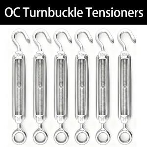 304 스테인리스 스틸 훅 앤 아이 텐셔너 OC 타입 턴버클 와이어 로프 헤비 듀티 리깅 링 하드웨어