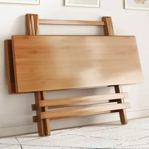 접이식 테이블 대나무 원목 좌식 밥상 사각 우드 가정용 폴딩 미니탁자