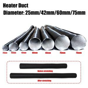 25/42/60/75mm 자동차 에어 히터 덕트 파이프 호스 라인 블랙 디젤 주차 공기 흡입 배기