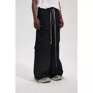 호크아이 남성용 팬츠 검정 데일리룩 통 카고 봄가을 KUK3