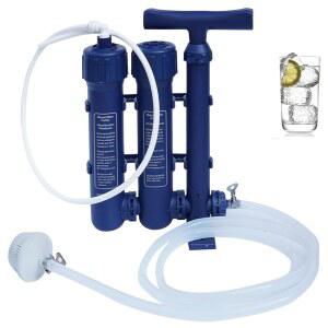 [미국배송] 생존을 위한 정수기 생존 여과 시스템 U2013 3단계 휴대용 시스템 캠핑용 대용량 비상 대비 등급 생존용