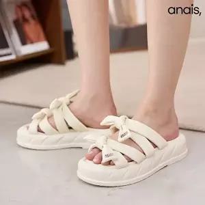 [아나이스]리본 스트랩 통굽 슬리퍼 5cm_26S235