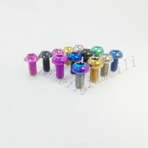 Liumeili 티타늄 티 볼트 M5x10mm T25 Torx 헤드 Ti M5 나사 자전거 디스크 브레이크 로터 Mountain & Road