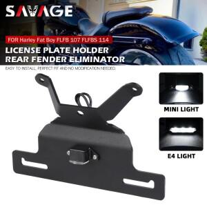 번호판 홀더 LED 라이트 Harley Fat Boy 114 107 2018-2024 바이크 오토바이 테일 깔끔한 펜더 제거기 후면