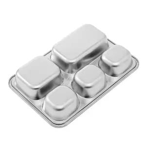 스텐 5구 식판 풀 세트 중 숟가락 포함 배식판 급식판 어린이집 유치원 단체 트레이 구내식당