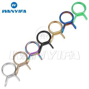 Wanyifa 2pcs 티타늄 호스 클램프 9.8mm 연료 라인 클립 오일 파이프 튜브 스프링 바이크 오토바이 씰링