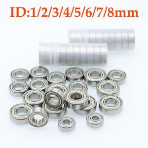 소형 베어링 608 4x7x2.5 4x10x4 5x11x4 ZZ 자전거 RC 자동차 스케이트 보드 휠 탄소강 깊은 홈 미니 소형