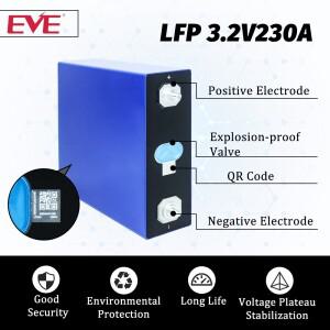 폴란드 STOCK 등급 A EVE LF230 3.2V 230Ah LiFePO4 배터리 LFP 리튬인산철 충전식 셀  버스바 + 에폭시 보