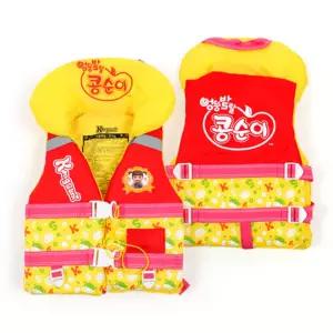 콩순이 부력보조복 35kg구명조끼 어린이수영 물놀이 부력 라이프자켓 캐릭터 키즈