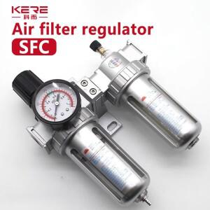 에어 필터 레귤레이터 오일 물 분리기 트랩 밸브 압축기 공압 부품 SFC400 1/2 3/8 1/4