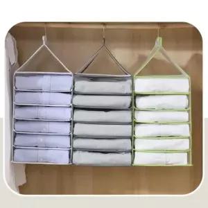 6단 리빙박스 옷정리 행거 트레이