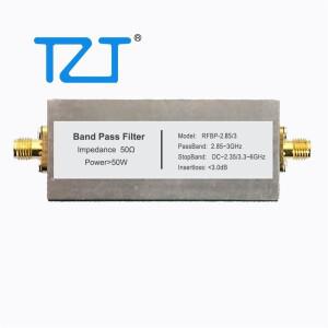 TZT 2.85-3GHz/3.65-3.75GHz/4.9GHz/3.4GH 대역 통과 필터 BPF(SMA 암 커넥터 포함) 50ohms 임피던스  RF