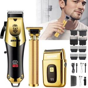 3-in-1 USB 충전식 남성용 빈티지 T9 이발기/무선 헤어 클리퍼/수염 트리머 가정용/살롱용 남성에게 완벽한 선물