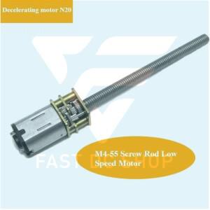 DC 3V 6v 기어 모터 N20 긴 샤프트 스크류 M4-55 스레드로드 저속 금속 전기 스마트 자동차