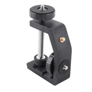 알루미늄 C 타입 나사 마운트 조명 브래킷 1/4 인치 비디오 고정 LED 카메라 클램프 마운팅 삼각대용 데스크탑