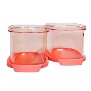 ( )타파웨어 밀폐용기 반찬통 정리 용기 오렌지 1L 2개