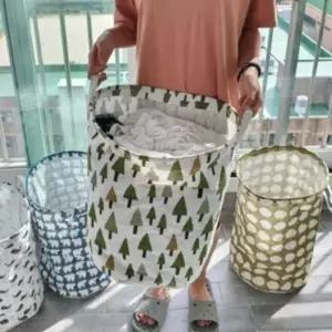 ( )린넨 정리함 소나무 장난감보관바구니 장난감시장바구니