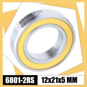 1개/몫  ABEC-3 자전거 허브 앞 뒤 휠 12 21 5 세라믹 볼 베어링 12x21x5mm (1 PC)