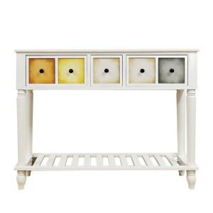 엔틱 복도 콘솔 장식장 유럽풍 거실 테이블 서랍형 화이트 인테리어 선반
