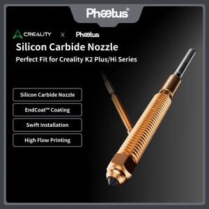Creality K2 Plus 노즐 용 Phaetus  실리콘 카바이드 HI 시리즈 3D 프린터 부품 퀵 스왑 키트