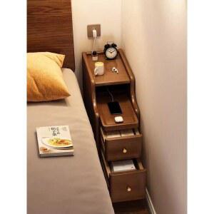 침대협탁 틈새 원목 수납장 미니 케일 아이린의 색상 서랍장 수납 틈새협탁 선반 모던