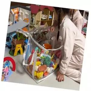 ( )투명 장난감 정리함 인형정리함 장난감정리대 소품보관함 장난감바구니 다목적보관함