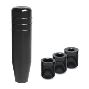 키투렉 5인치 헤비웨이트 시프터 노브, 범용 알루미늄 합금 자동차 기어 레버 금속 스틱 시프트 핸들, 노브 리테이너(블랙) 3개 어댑터 포함 수동 자동 차량용 리테이너