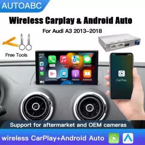 AUTOABC 무선 CarPlay 안이드 자동 인터페이스 Audi A3 A4 A5 Q2 Q7 Q5L 8V 카세트 MIB AirPlay 미러 링크