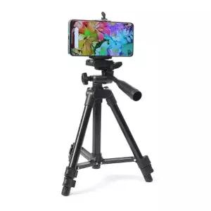 카메라삼각대 카메라 스마트폰 3단 삼각대 DSLR 폰거치대 블랙 핸드폰삼각대