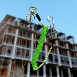 공구낙하방지줄 스프링 와이어 형광색 연장걸이대