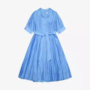 [베스띠벨리]셔츠카라벨티드원피스  BKOAD2520BL_YS