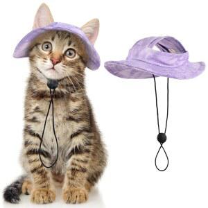 구멍이 있는 치와 위한 작은 카우보이 즐거운 반려동물을 덴트런 모자 솜브레로 고양이 미니