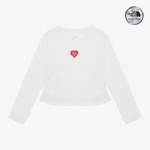 노스페이스 브랜드관 노스페이스키즈 공식 NT7TR54S 걸즈 앨리슨 롱슬리브 티 WHITE 456791