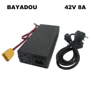 36V 8A 리튬이온 배터리 충전기 42V 리튬 리튬폴리머 10S 30AH 에너지 저장 고속 XT60 팬 포함