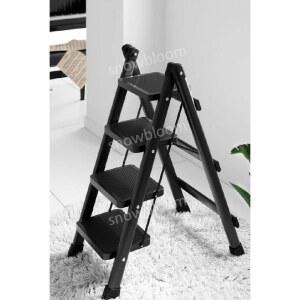 접이식 스텝스툴 원목 의자 계단 월넛 식탁보조의자 높은 탄소강 실내 두꺼운