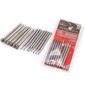 1-10pcs 버 포인트 3mm 생크 조각 비트 옥 유리 용 Dremel Rotary Tool