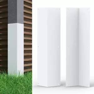 윈트컴포트 알루미늄 합금 금속 사이딩 코너 가드 90 각도의 프로텍터 3.4 x 15.8 외벽 비닐 위한 위드