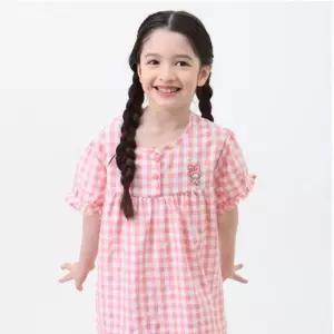 [레노마 이너웨어]프리미에팜 마이멜로디 아동용 선염체크 5부 파자마 원피스 PK 0E16