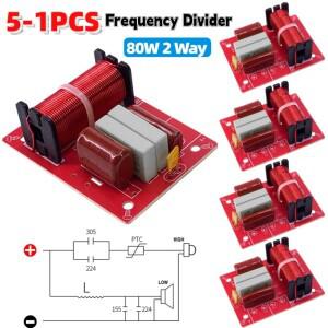 WEAH-234 스피커 주파수 분배기 스테레오 크로스 오버 80W 2 웨이 홈 사운드 오디오 고음 저음 필터 장치