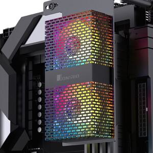 PC 메모리 히트 싱크 냉각 라디에이터 4핀 PWM 듀얼 5020 팬 3600RPM RAM 히트싱크 쿨러 5V 3핀 ARGB (DDR4