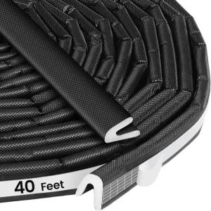 40피트 V자형 웨더스트립 도어 씰 스트립 문과 창문용 자가 접착 폼 테이프 드래프트 스토퍼 방음 틈새