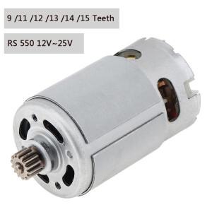 RS550 DC 모터 12V 14.4V 16.8V 25V 마이크로 엔진 전기 9/11/12/13/14/15 치아 드릴 용 고 토크 기어 박스