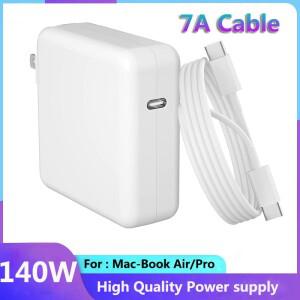 MacBook Pro 16/15/14/13인치 및 ipad 호환 Pro(2021-2018)용 140W USB-C 전원 어댑터: 2M 데이터 케이블이
