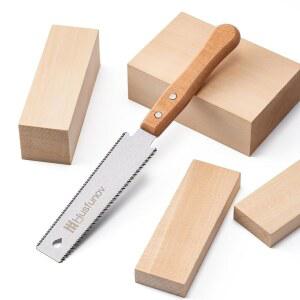 후스푸노프 일본 핸드 톱 11/17 TPI의 양면 가장자리를 가진 6인치 풀 목공 도구용 SK5 유연한 칼날 손잡이 나무