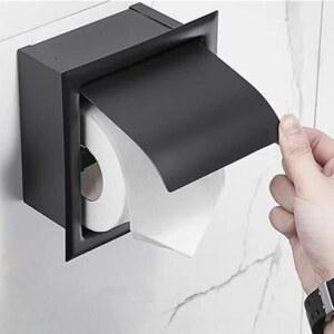 매립형 스텐 화이트 휴지걸이 욕실 화장지 보관함 벽면 매립형 심플 디자인