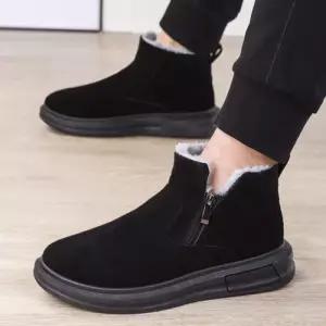 [베리슈]남성 스웨이드 겨울 방한화 털부츠 털신발 털운동화 워킹화 방풍 방한 슈즈