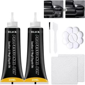 가구용 AAROBIBE 블랙 가죽 수리 키트 자동차 인테리어용 소파 시트 스티어링 휠 신발 스크래치 찢어짐 및