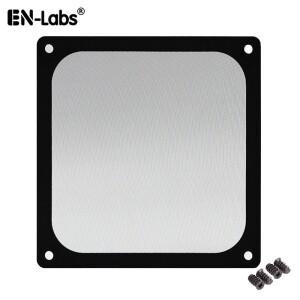 En-Labs 12CM 마그네틱 프레임 블랙 메쉬 더스트 필터 PC 쿨러 팬 (자석 포함), 120x120mm 방진 컴퓨터 케