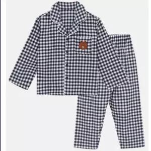 [레노마 이너웨어]라인프렌즈 남아 체크 9부 파자마세트 NY 0D3SM60562_HDD